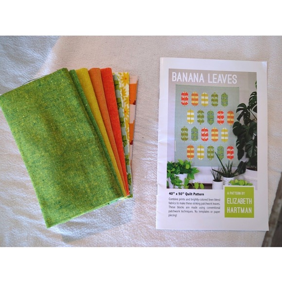 Sew Sampler Banana Leaves Quilt Kit Elizabeth Hartman FQS 2019 Bundle - Picture 4 of 4